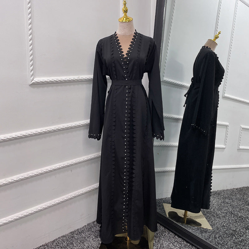 Robe longue cardigan hijab tendance pour femme