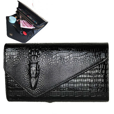 Women's Crocodile Pattern Clutch Bag