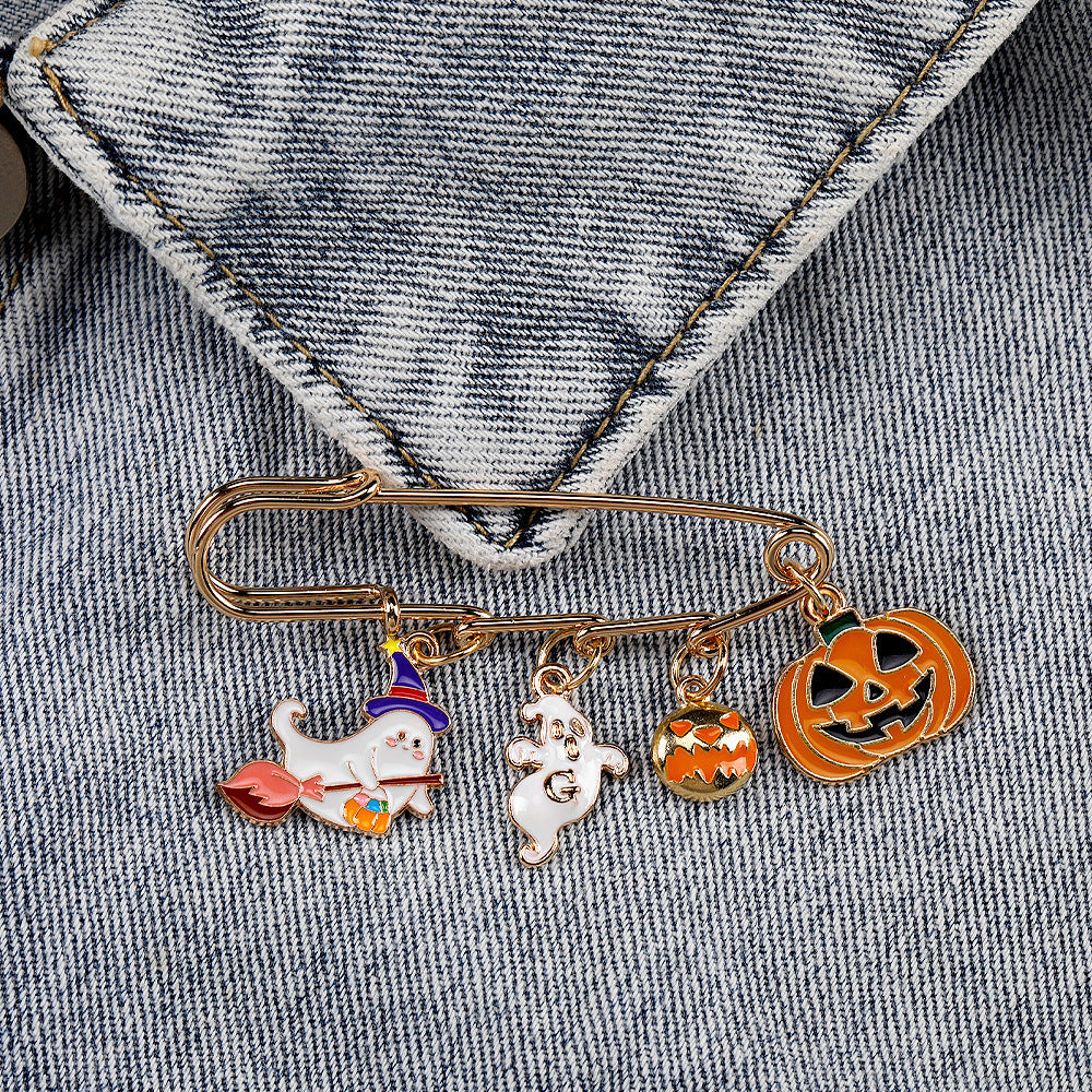 Broche citrouille amusante d'Halloween