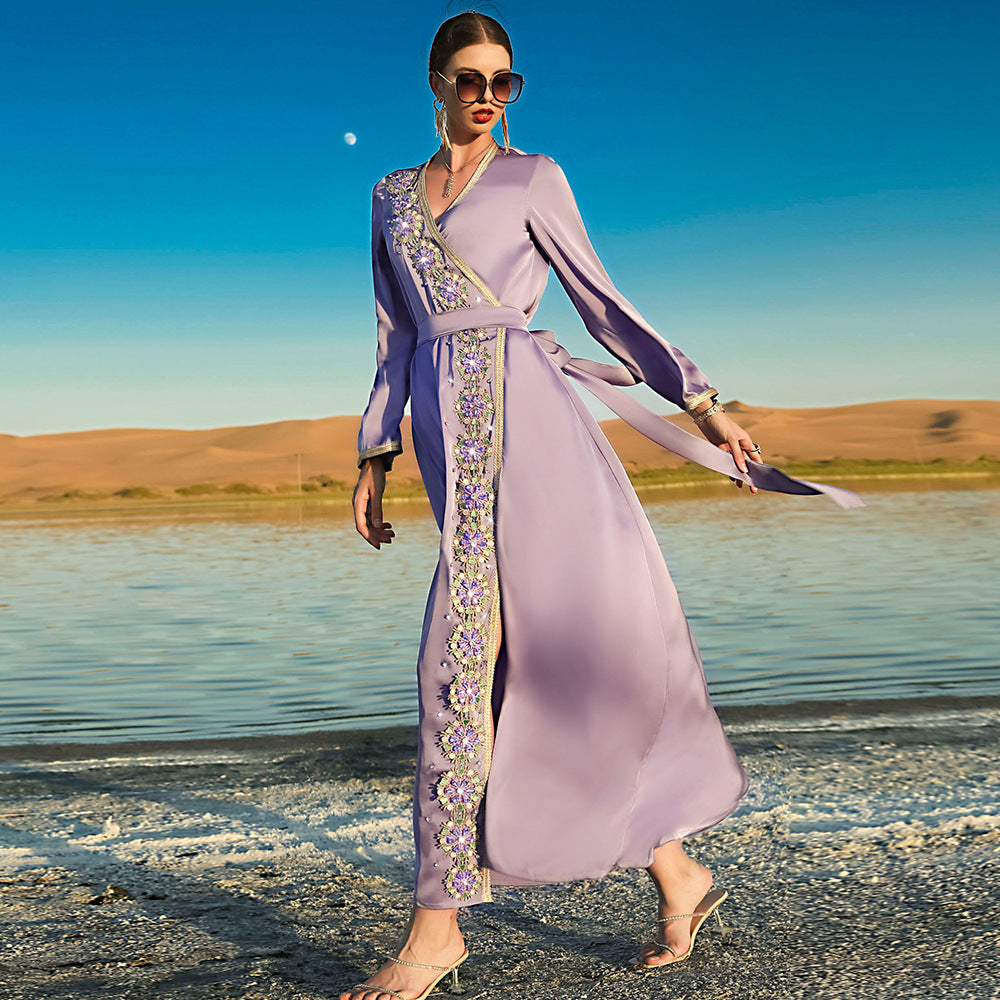 Robe de voyage en filet de style Dubaï