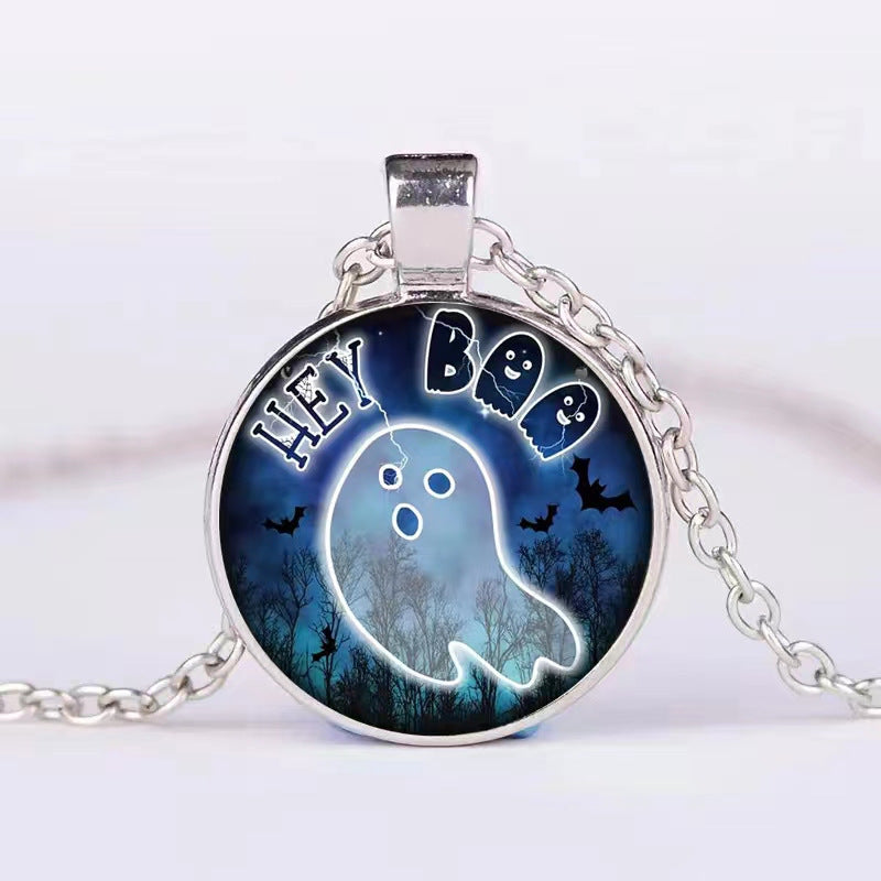 Collier rond Halloween citrouille fantôme chauve-souris hommes et femmes personnalité clavicule collier mode bijoux accessoires
