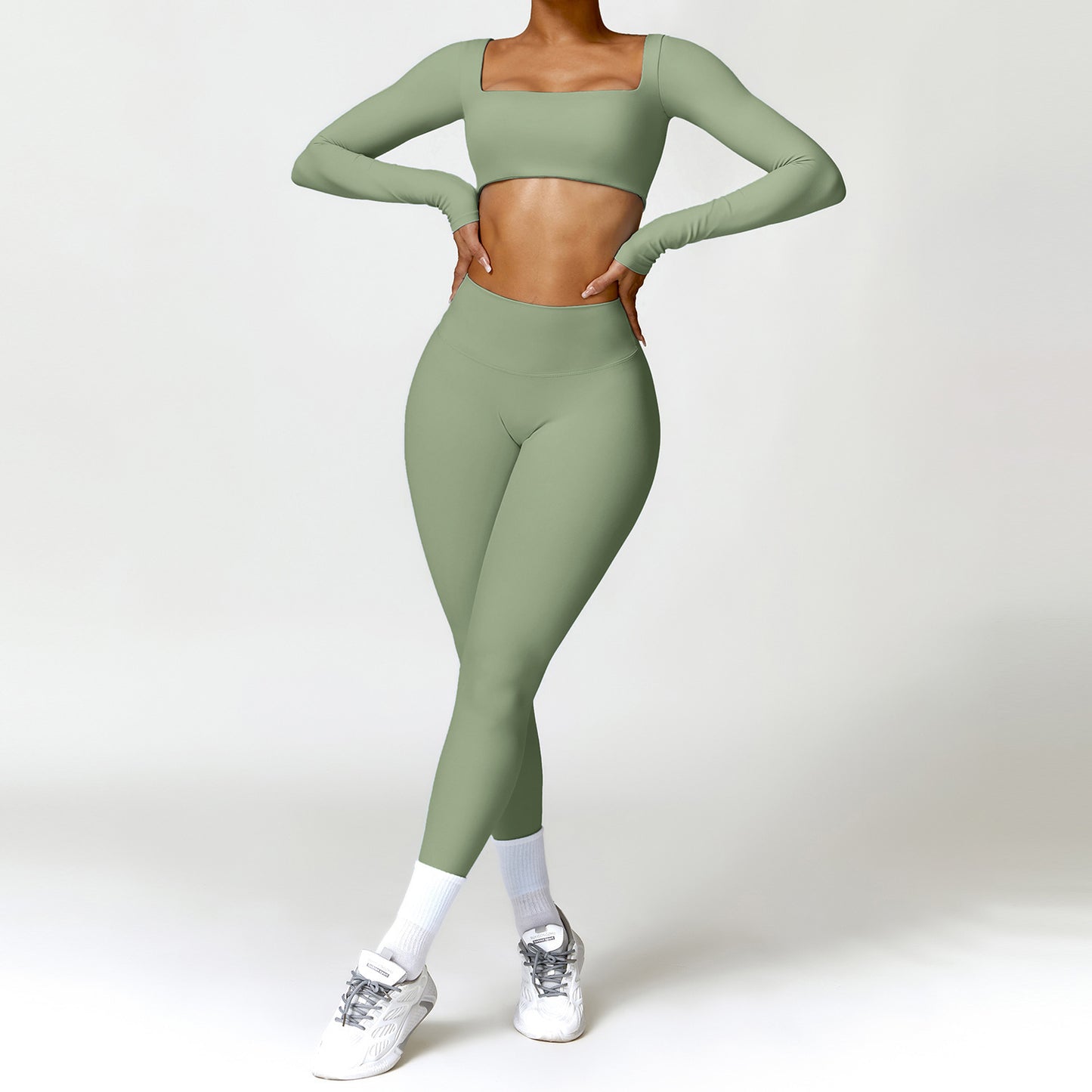Combinaison de yoga moulante Winter Nude Feel, taille haute, séchage rapide, pour course à pied, sport, fitness