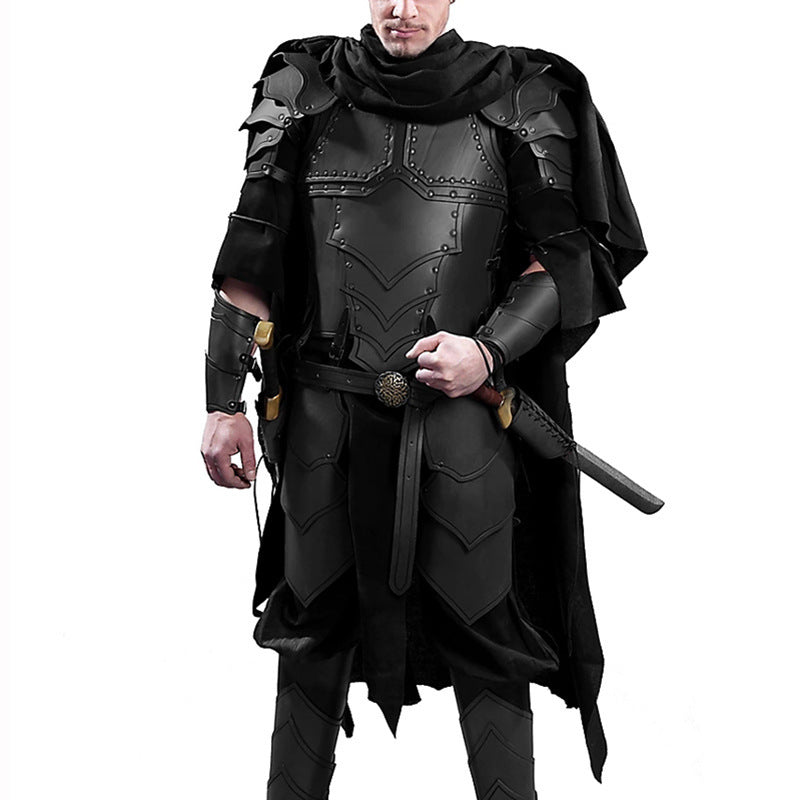 Costume d'anime réaliste, armure de samouraï, vêtements en cuir synthétique pour hommes