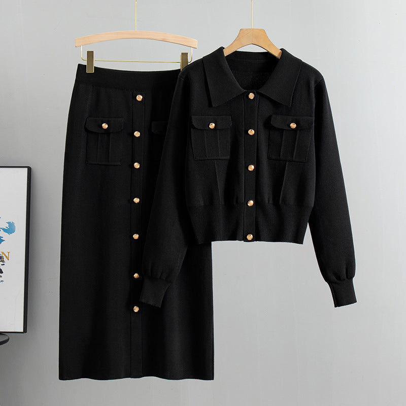 Costume en tricot de style français pour femme, nouvelle collection printemps-automne