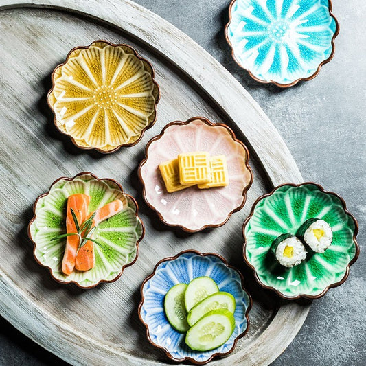 Plat japonais en forme de fleur pour craquer la glace, de haute beauté