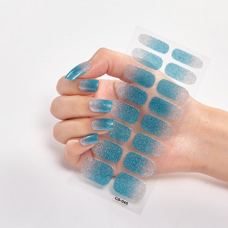Etiqueta engomada del clavo del color rasgable de la manicura del polvo de la cebolla del gradiente