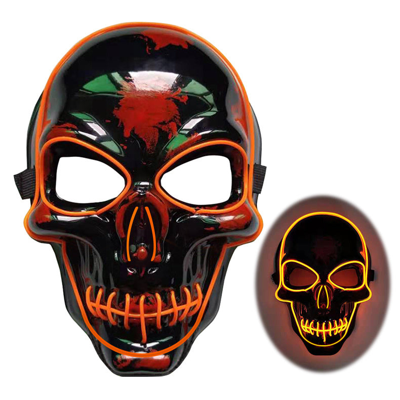 Masque squelette d'Halloween à LED