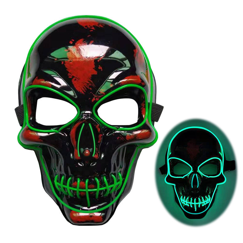 Masque squelette d'Halloween à LED