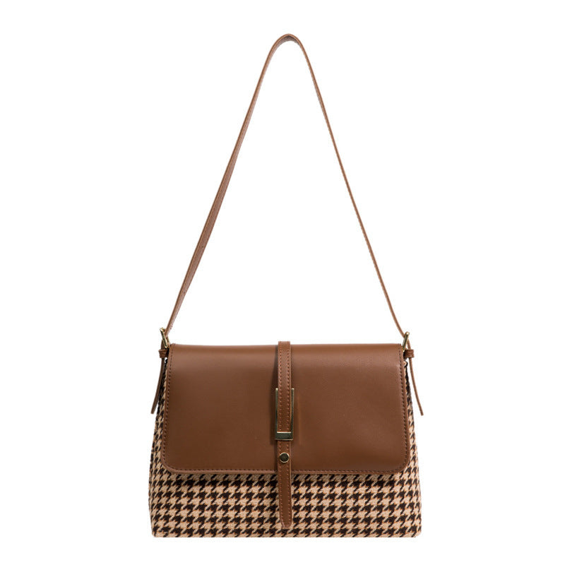 Winter Leopard Print Color Matching Simple Small Square Bag