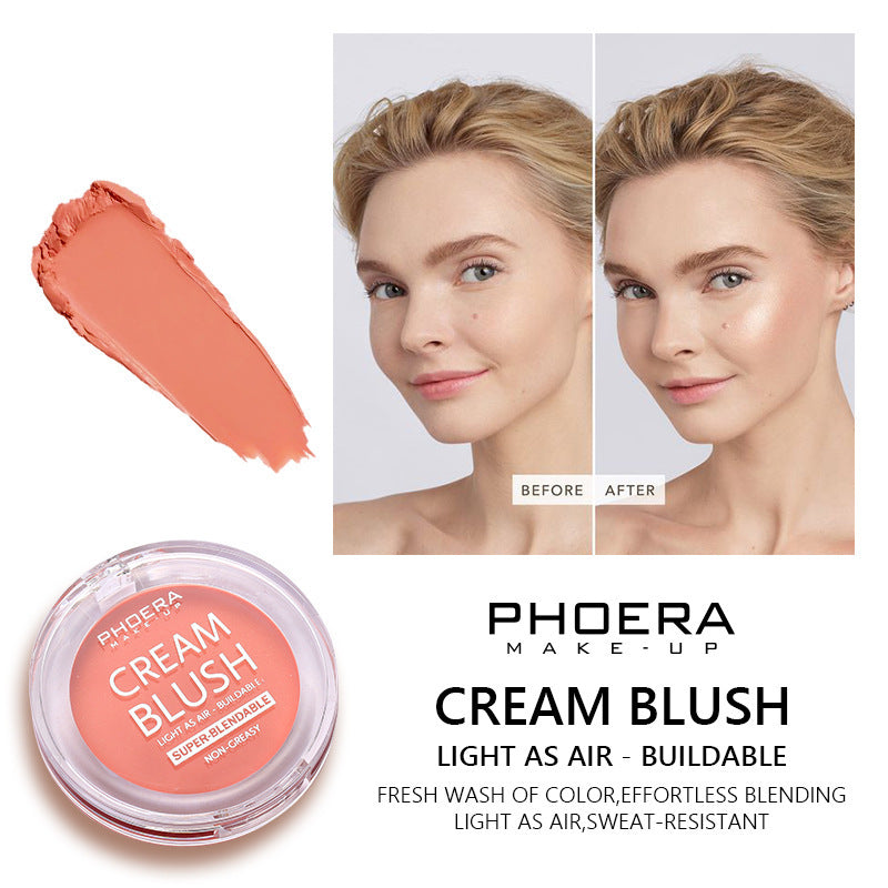 PHOERA Crème Blush Légère et Éclaircissante