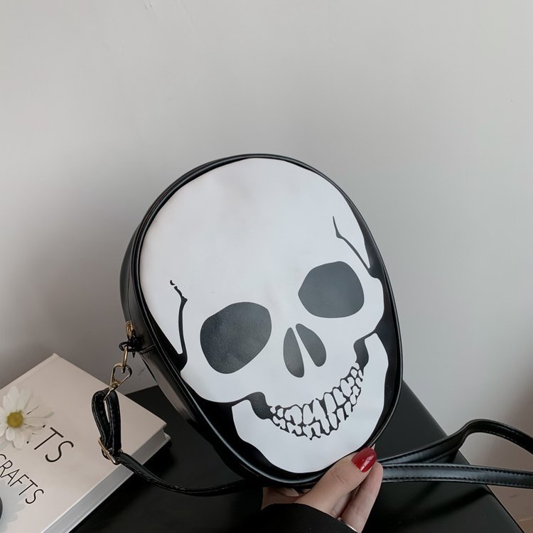 Sac bandoulière tête de mort pour Halloween, sacoche humoristique pour enfants, couple, extérieur, petit sac pour téléphone portable, pour femmes