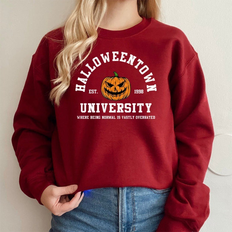 Sweat-shirt rétro d'Halloween pour femme