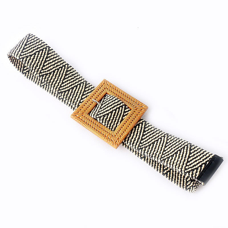 Ceinture tissée bohème ornement féminin