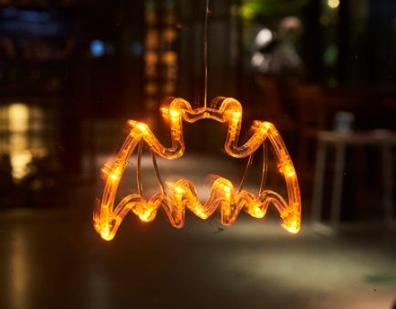 Luces LED colgantes para ventana de Halloween, luces colgantes de calabaza y araña, luces de ambiente de terror fantasma, luces decorativas para fiestas navideñas, decoración del hogar