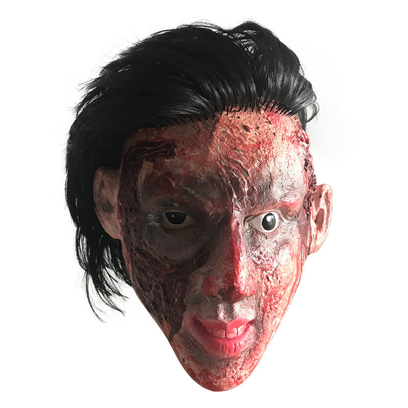 Coiffe d'horreur en latex pour Halloween