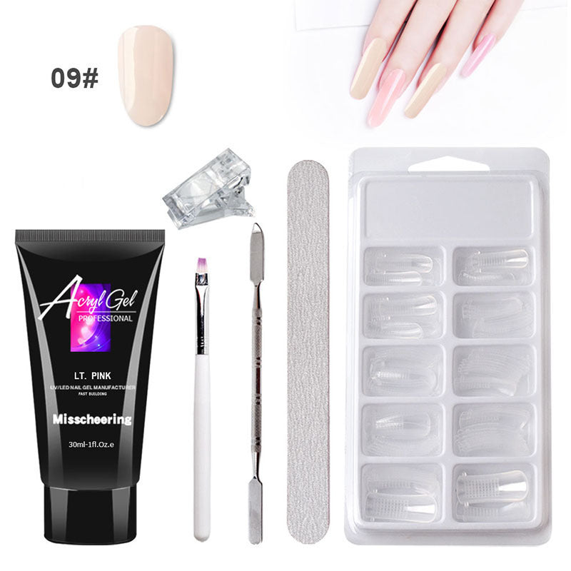 Extension d'ongles en gel indolore sans support papier, modèle rapide, kit de gel cristal indolore