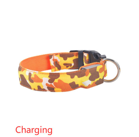 Collar luminoso para perros con diseño de camuflaje para mascotas