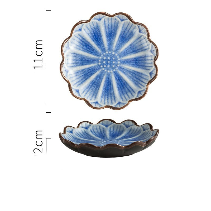 Plat japonais en forme de fleur pour craquer la glace, de haute beauté