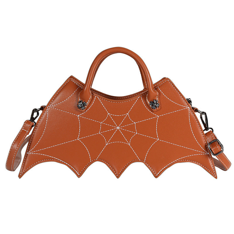 Sacs à bandoulière en forme de toile d'araignée pour Halloween, sacs à main en PU de style Batgirl Tide, sac messager à la mode