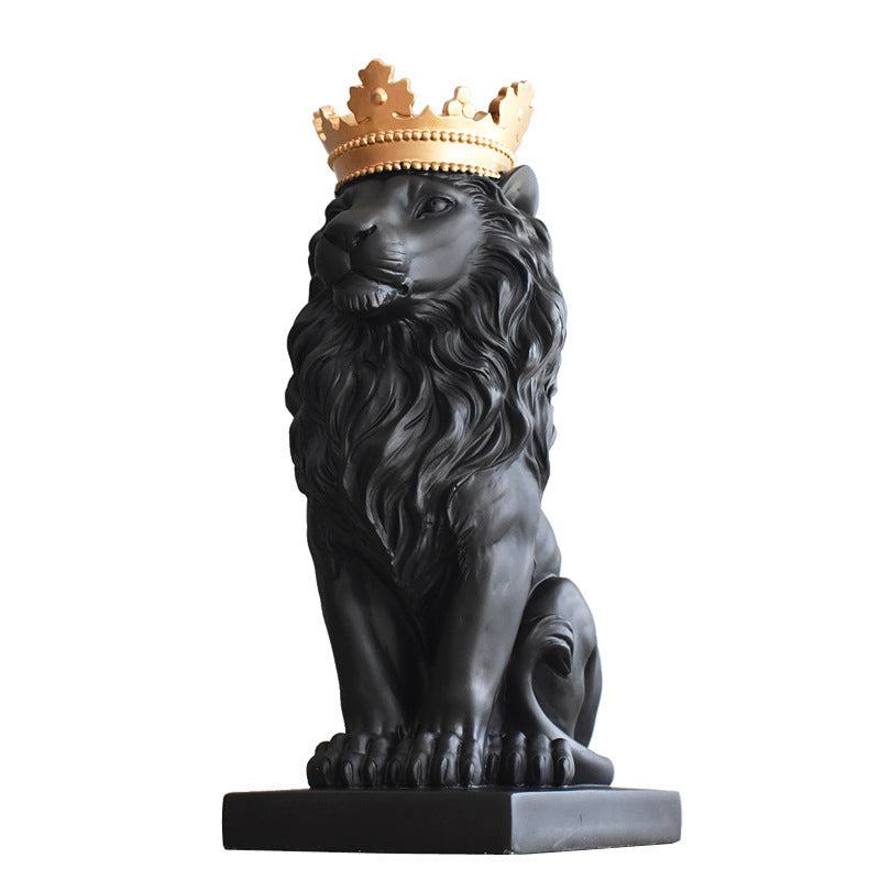 Ornement de lion couronné