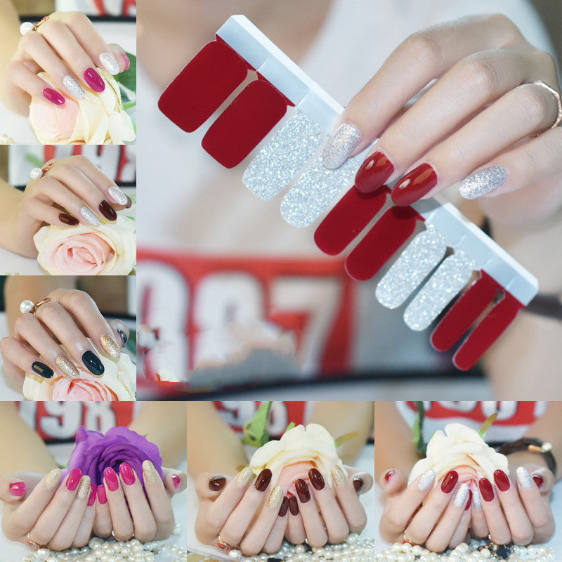 Autocollants pour ongles complets, autocollants pour ongles, film dégradé de couleurs pures pour enfants et femmes enceintes