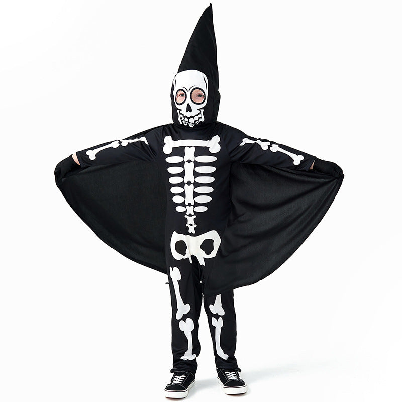 Déguisement d'Halloween pour enfants, tête de mort