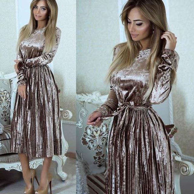 Robe plissée Slim Temperament