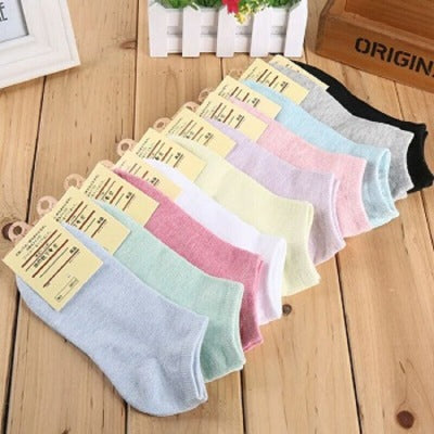 Chaussettes pour femmes de couleur unie