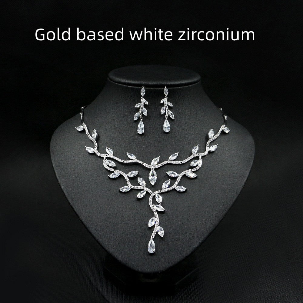 Conjunto de joyas de novia con circón