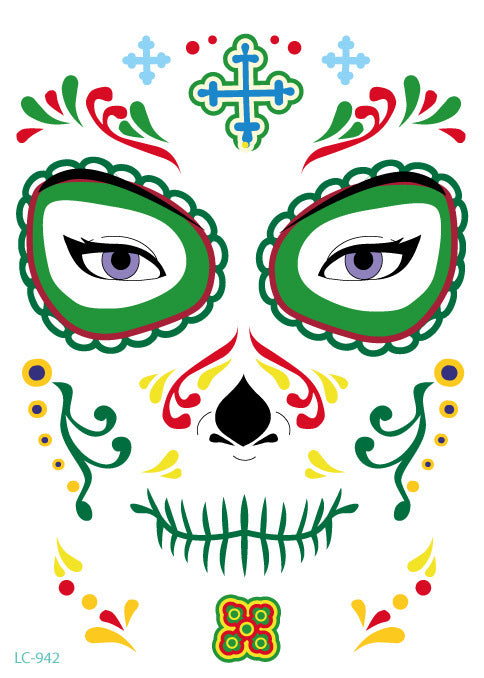 Waterproof Halloween Face Sticker Tatoo
