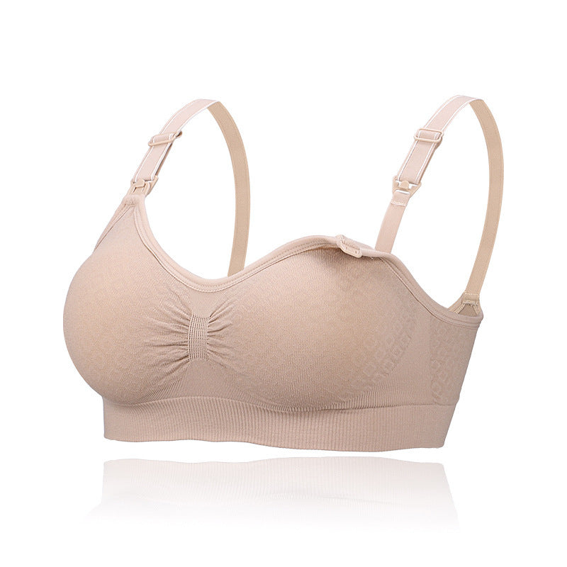 Soutien-gorge d'allaitement de maternité sans armatures avec boucle sur le devant