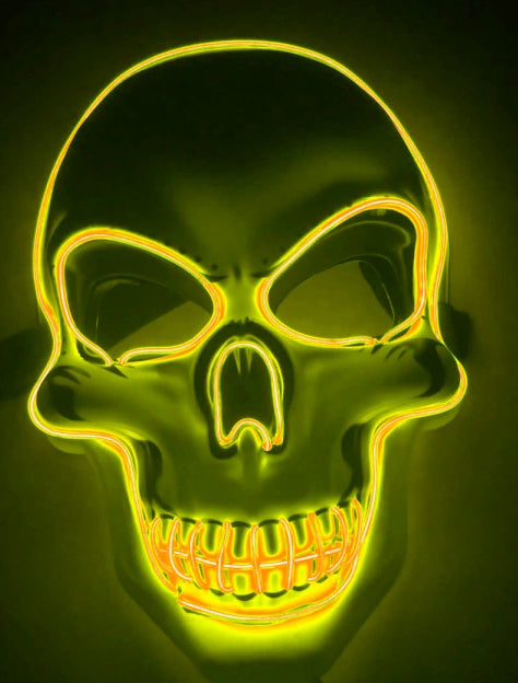 Masque squelette d'Halloween à LED