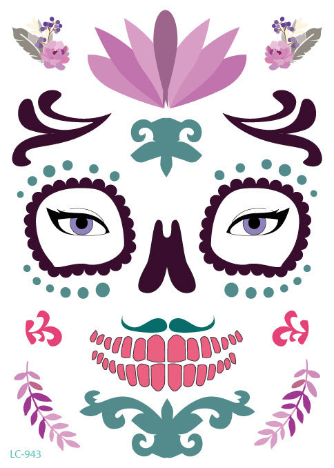 Waterproof Halloween Face Sticker Tatoo