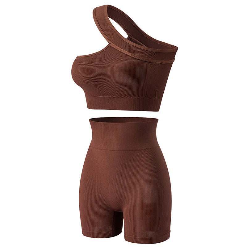 Sujetador push up sin costuras europeo y americano, ropa interior para mujer, traje deportivo de fitness a prueba de golpes con hombros descubiertos