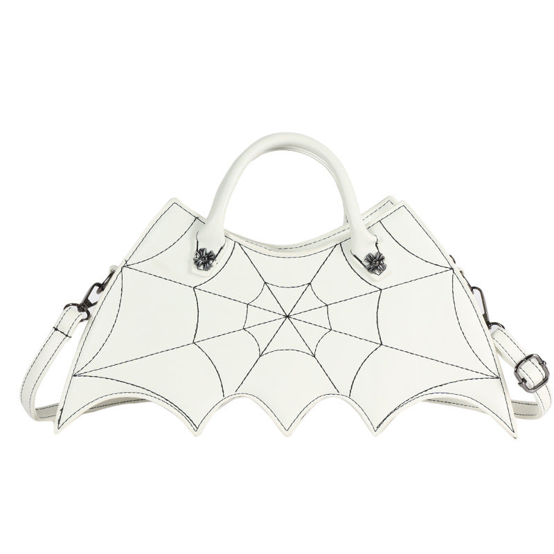 Sacs à bandoulière en forme de toile d'araignée pour Halloween, sacs à main en PU de style Batgirl Tide, sac messager à la mode