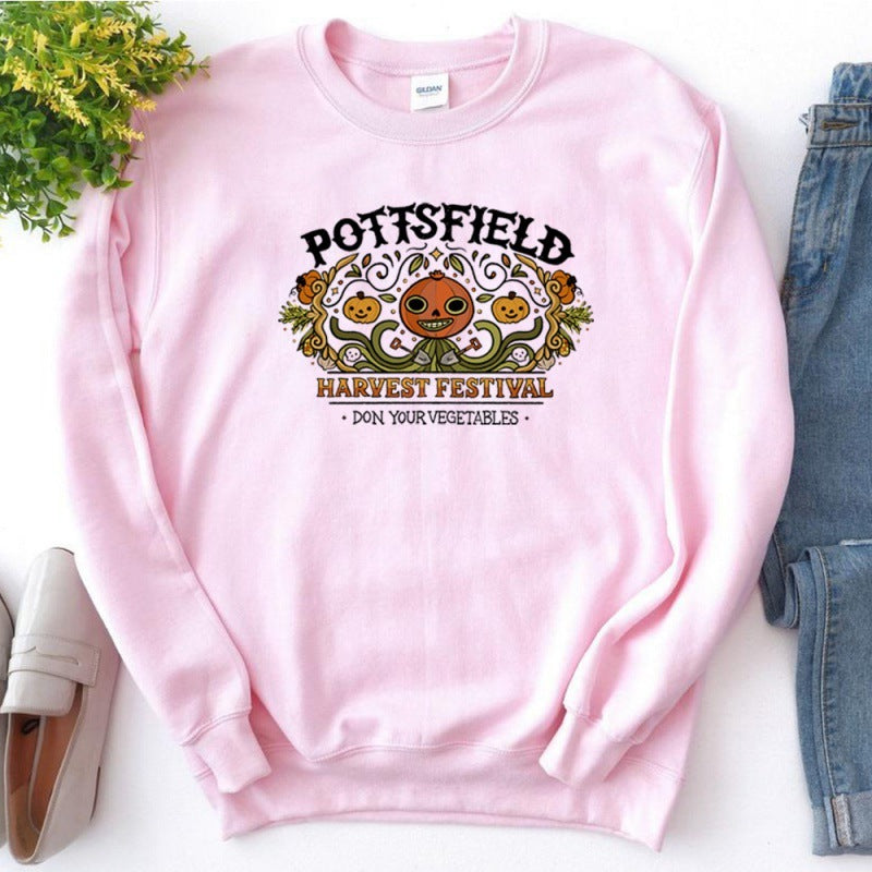 Sweats à imprimé citrouille d'Halloween pour femmes