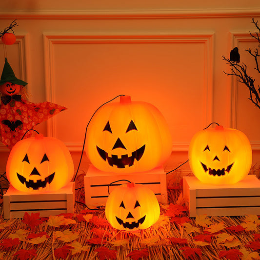 Lampe citrouille lumineuse en plastique pour Halloween