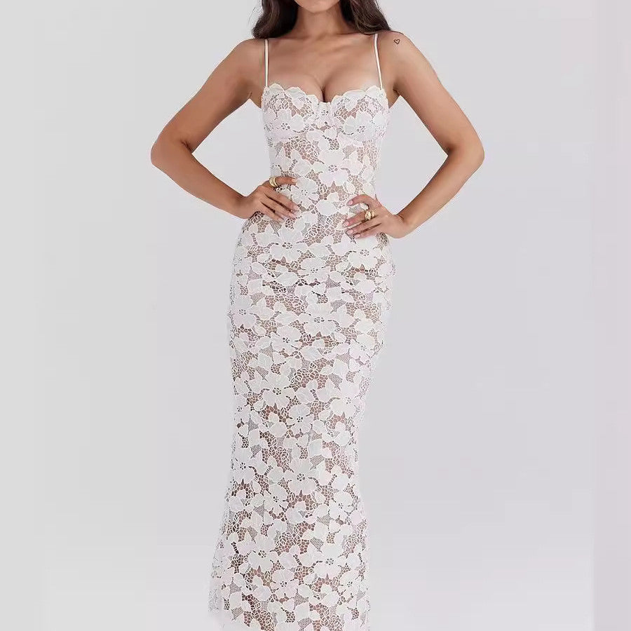 Vestido casual con tirantes sin tirantes, blanco, informal, para mujer