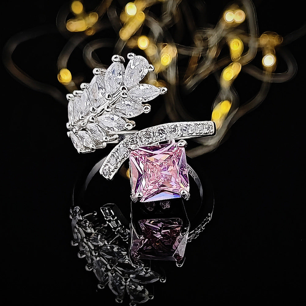 Traje de joyería ajustable con corte de flor de hielo
