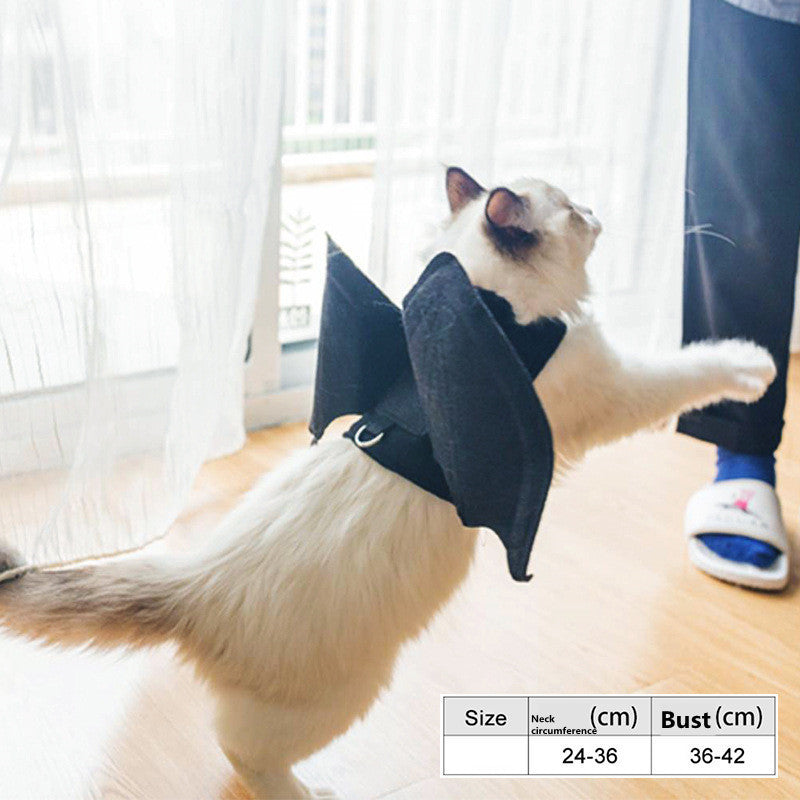 Costume d'Halloween pour animal de compagnie, cape citrouille, ailes de chauve-souris, tueur de relooking
