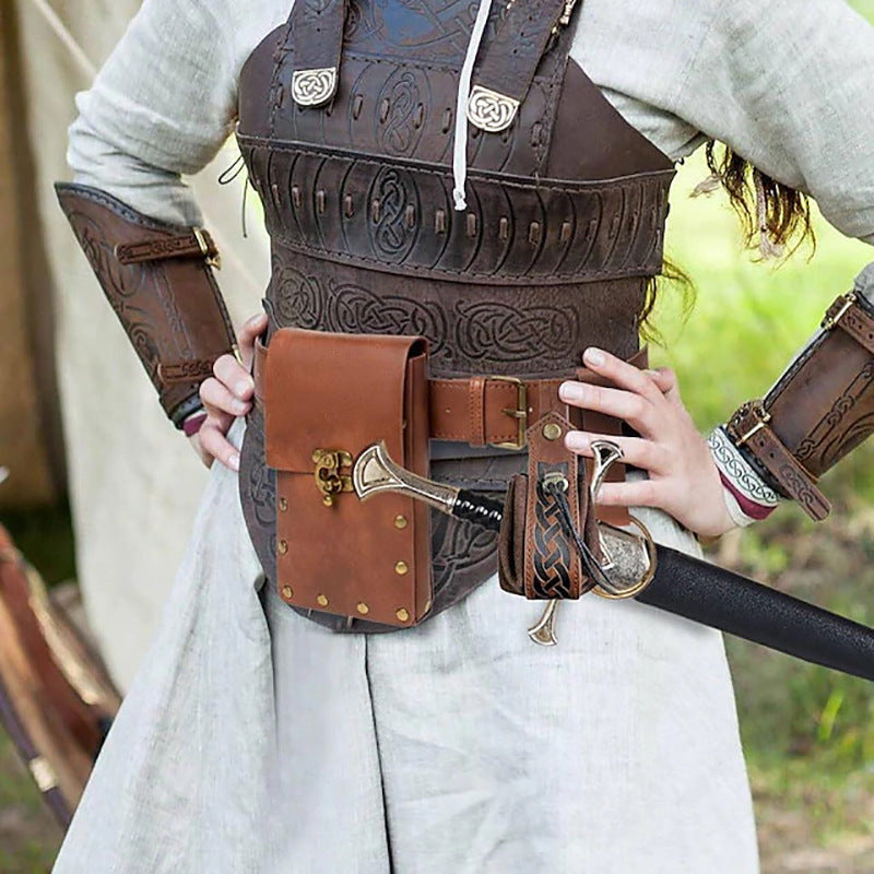 Sac pour téléphone portable Steampunk, accessoires de costume pour jeux de rôle
