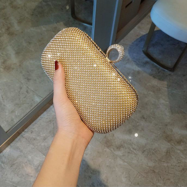Pochettes Sac de soirée serti de diamants avec sac à bandoulière en chaîne