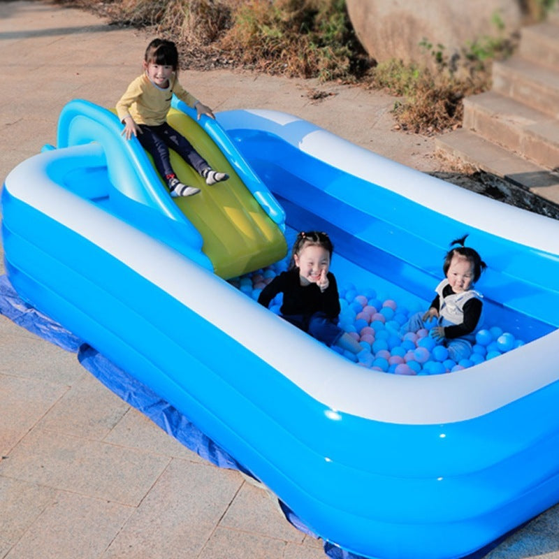 Piscina de bolas al aire libre, tobogán inflable para niños para el hogar