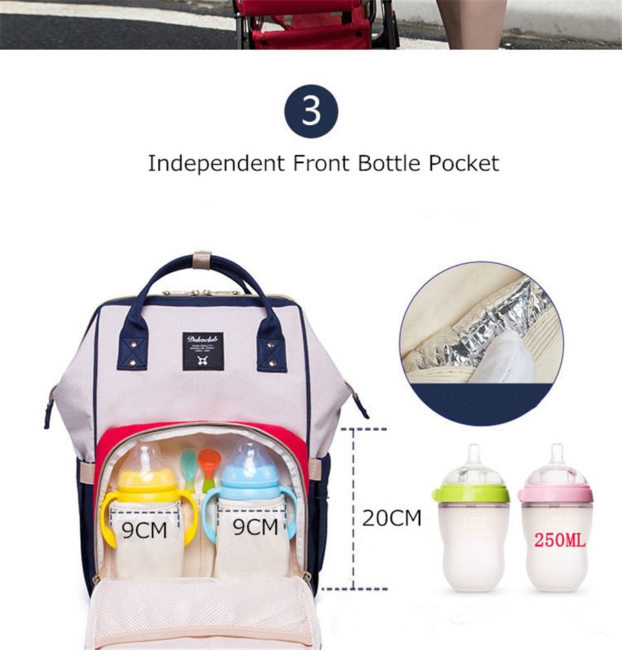 Bolsa de momia multifunción de gran capacidad, paquete materno-infantil, bolso para mujeres embarazadas, mochila para madres