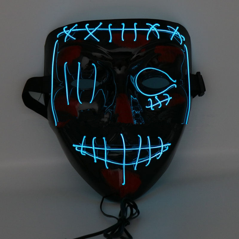 Cagoule effrayante à LED pour Halloween