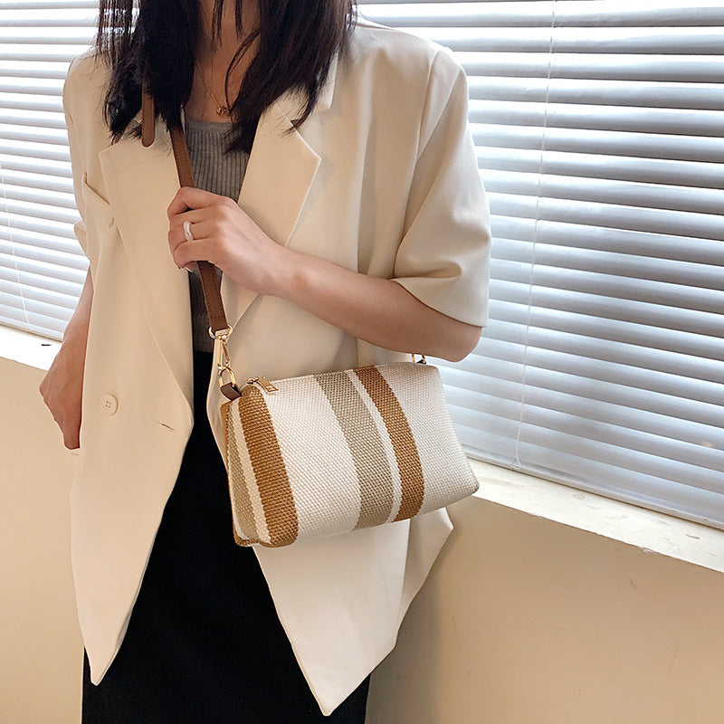 Grand sac à bandoulière tendance, sac en tissu décontracté, sac fourre-tout pour les déplacements