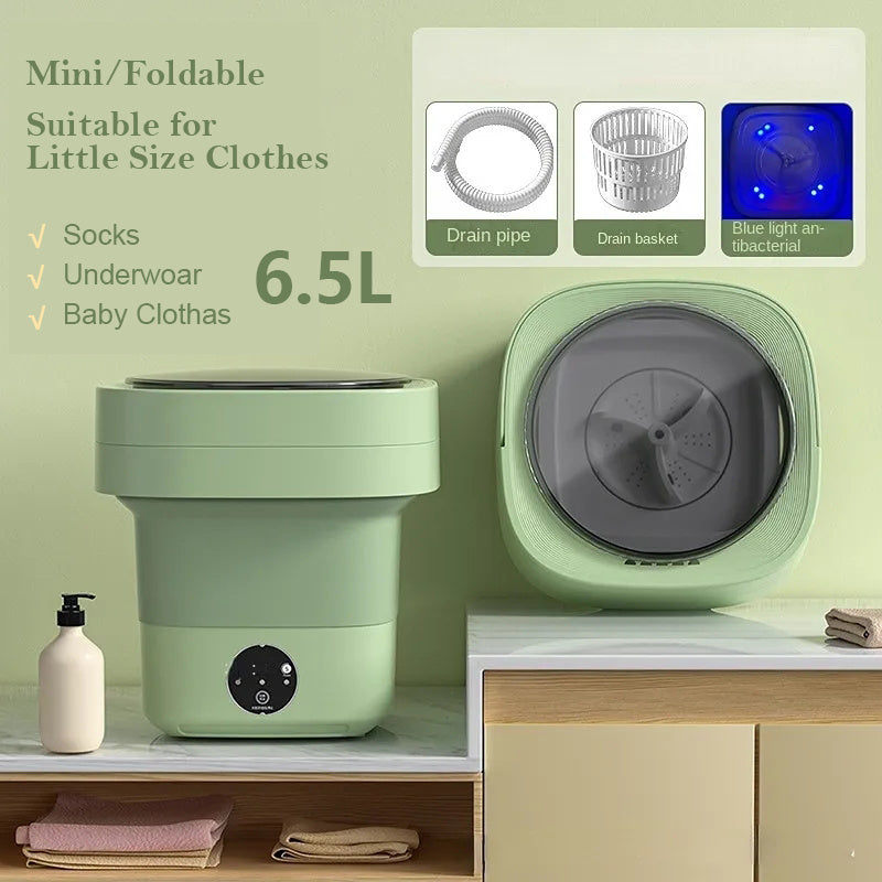 Mini lavadora plegable, lavadora portátil, gran capacidad, 3 modelos, con centrifugado y aparatos de secado