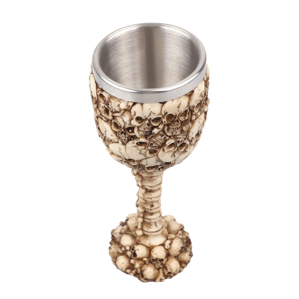 Copa de vino con forma de calavera, copa de resina con forma de calavera, vajilla personalizada, adornos