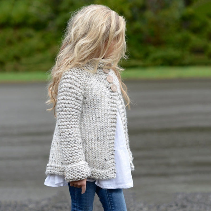 Manteau pull cardigan pour fille