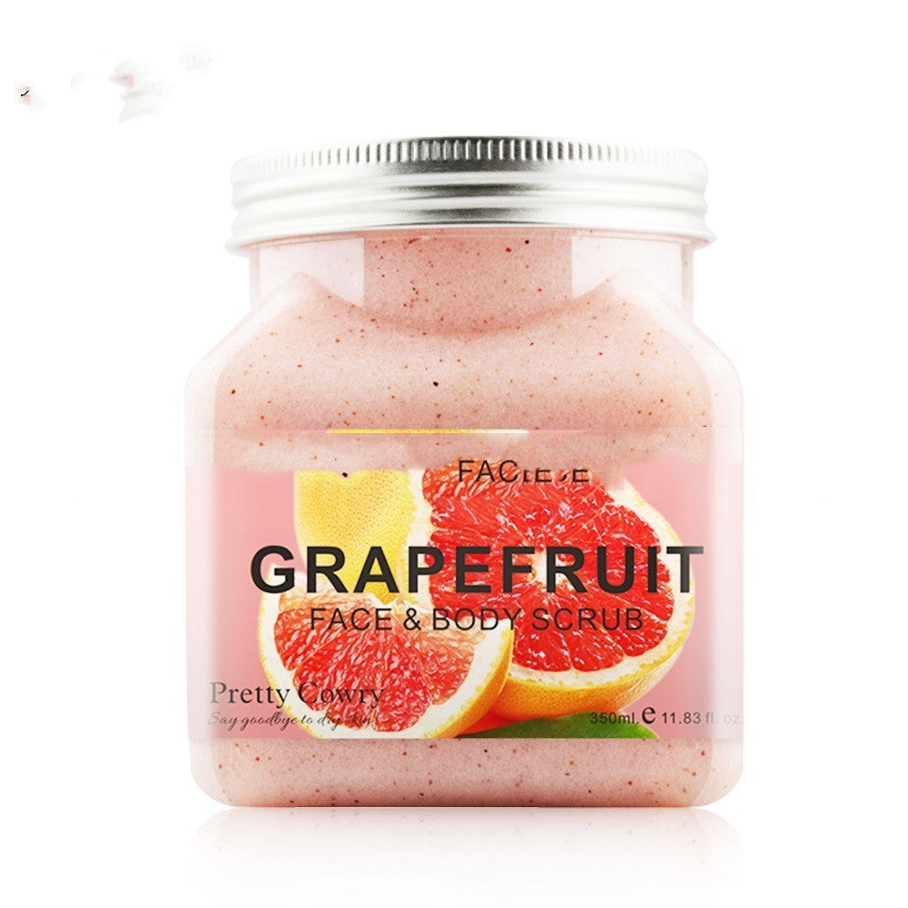 Crema exfoliante corporal con sal de baño con fragancia de frutas